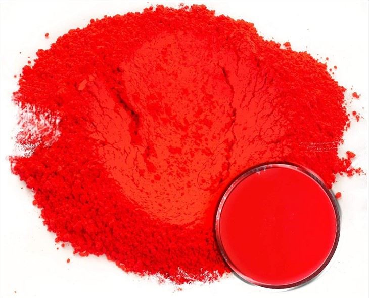 Pigmento rosso fluorescente Pigmenti al neon