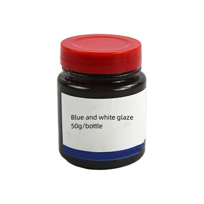Pigmento blu e bianco sottosmalto in ceramica